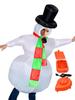 Inflatable Snowman Costume Christmas Inflatable Costume Seasonal Blow Up Snowman Suit for Holiday Gathering Cosplay Carnival
