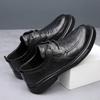 Spring new men's shoes leather thick-soled breathable soft-soled business casual shoes trendy versatile dress leather shoes men
