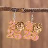 2026 Theme Acrylic Earrings Smooth Surfaces Unique Accessory Casual Formal Earrings Suitable for Fashion Women Present