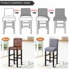 Jacquard Bar Chair Cover Short Back Scandinavian Stool Seat Covers Slipcovers Hotel Dining Small Size Solid Color Chair Case 1pc