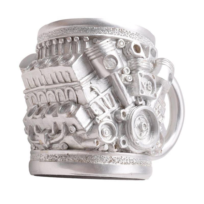 V8 Engines Stainless Steel Coffee Mug, Car Engine Coffee Cup With Insulated Handle For Car Lovers Gifts