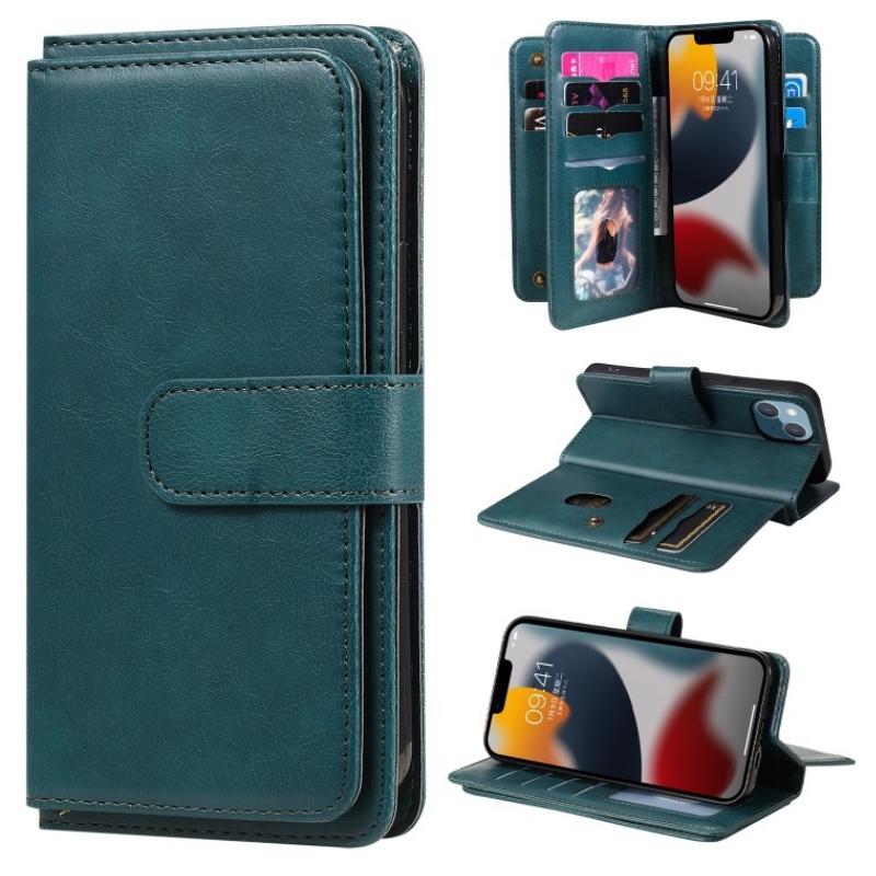 Convenient Flip Cover For Samsung S23 10 Card Slots Stylish And Functional Black зелёный