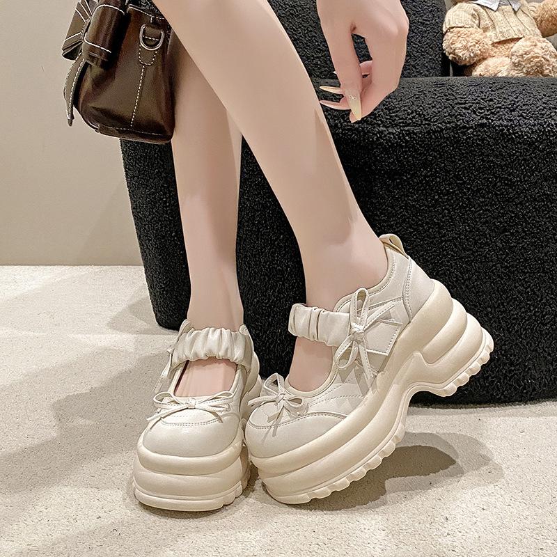Baotou Sandals Women's Summer New Hollow Breathable Single Shoes Thick Sole Inner Height Increase Small Mary Jane Women's Shoes