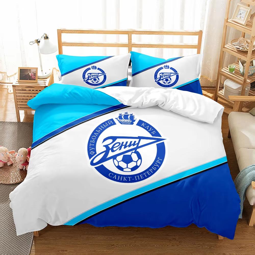 Football FC Zenit Saint Petersburg Bedding Set Boys Girls Twin Queen Size Duvet Cover Pillowcase Bed Kids Adult Home Textiles