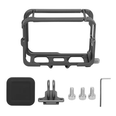 Frame Mount Housing Case Aluminium Alloy 2 Cold Shoe with Lens Cap Vertical Horizontal Action Camera Accessory for
