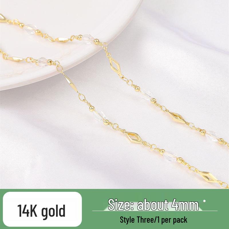 14K Gold-Filled Pearl Chain for Handmade Jewelry: Bracelet, Necklace, and Earrings Components