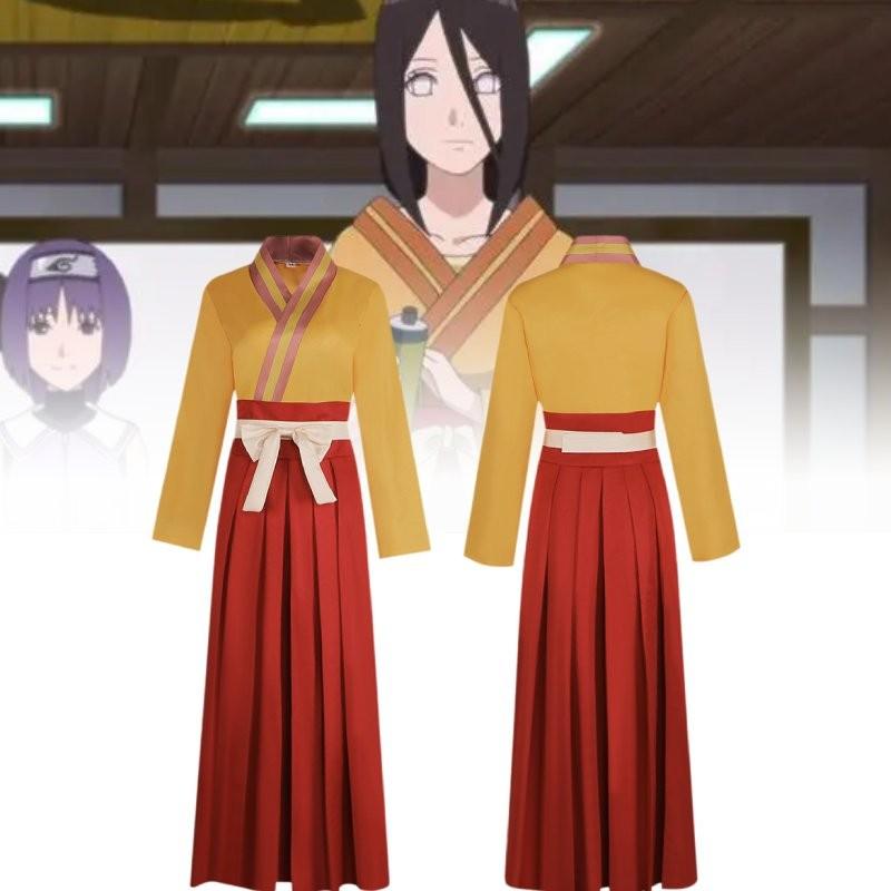 Naruto Hyuuga Hanabi Ladies Role Play Costume Suit Cosplay Clothes Set Dresses