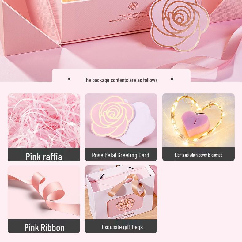 Elegant Pink Gift Box for Women - Ideal for Birthdays, Lipstick, Perfume & High-End Surprises