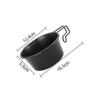 Lightweight 12.4cm 304 Stainless Steel Shiraz Bowl, Sturdy and Durable, Suitable for Cooking and Measuring (black).