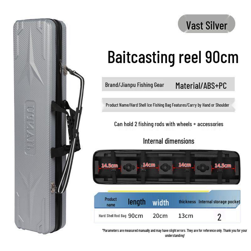 Fish Rod Bag for Raft, Lure, and Sea Fishing - No Disassembly Required, Fits Reel Line Groups, Multiple Models, Winter-Ready Storage.