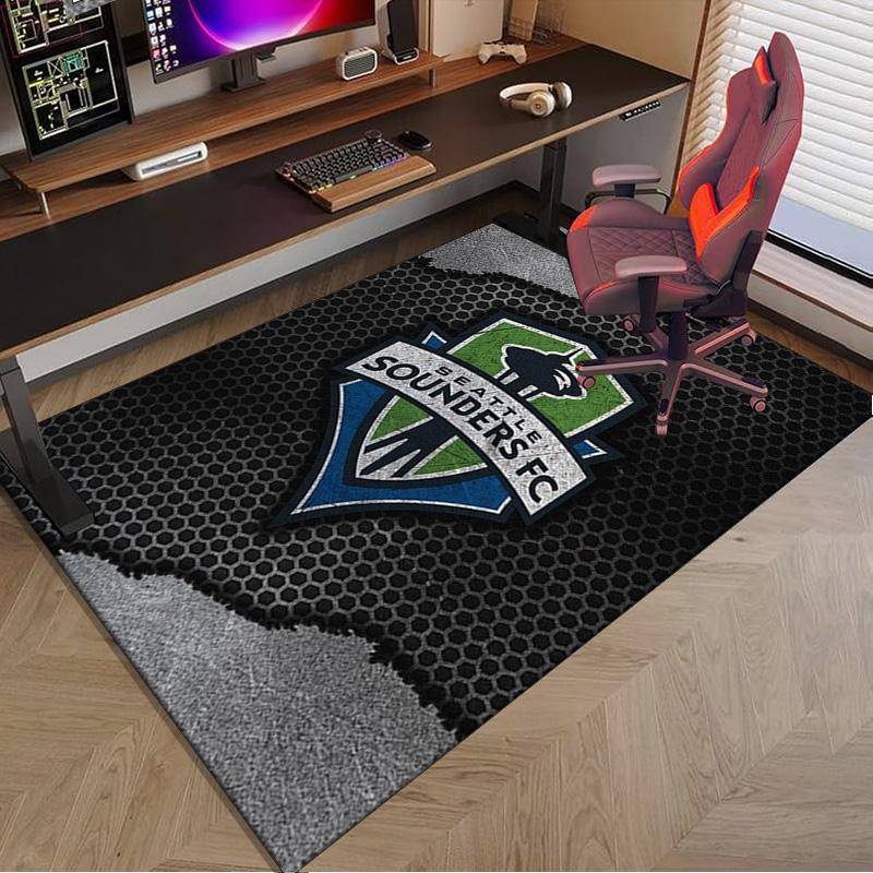 Sea-ttle Fc Logo Printed Area Rug for Office, Chair Rug, Decorative Carpet Floor Mat, Large Size Fan gifts Christmas gifts