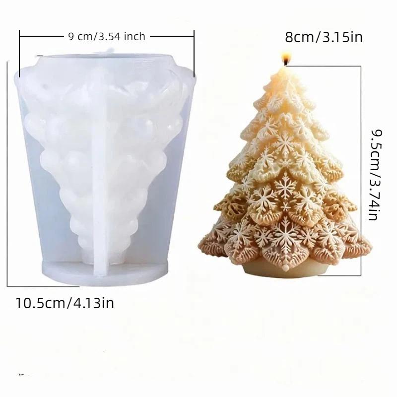 3D Christmas Tree Creative Candle Silicone Molds Diy Modeling Molds Cameo Modeling For Home Craft Making