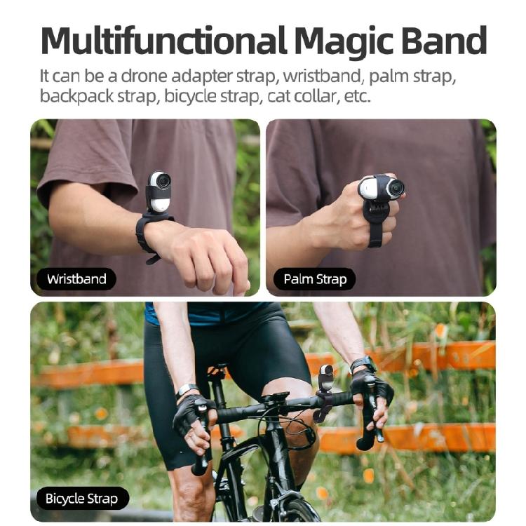 Flexible Action Camera Wristband with Magnetic Stand, 360 Degree Rotation Silicone Straps for GO 3 GO 3S Camera
