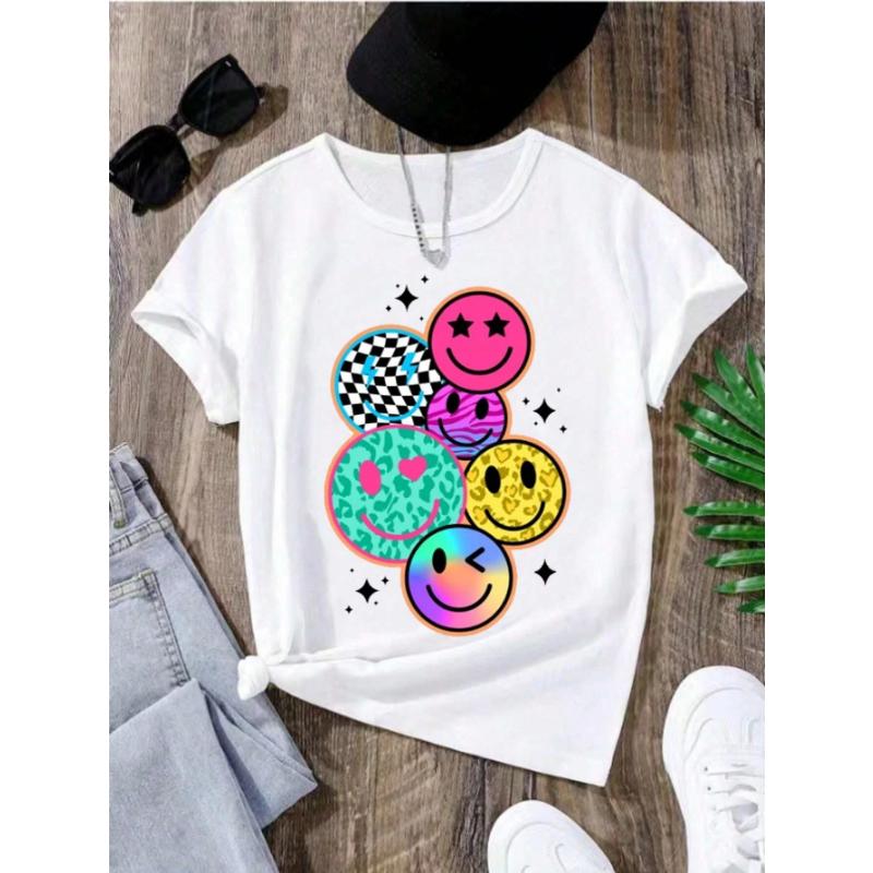 T-Shirt mit lustigem Katzen-Print für Damen, Sommer, weiche, übergroße Oberteile, modisch, lässig, kurzärmelig, Baumwolle