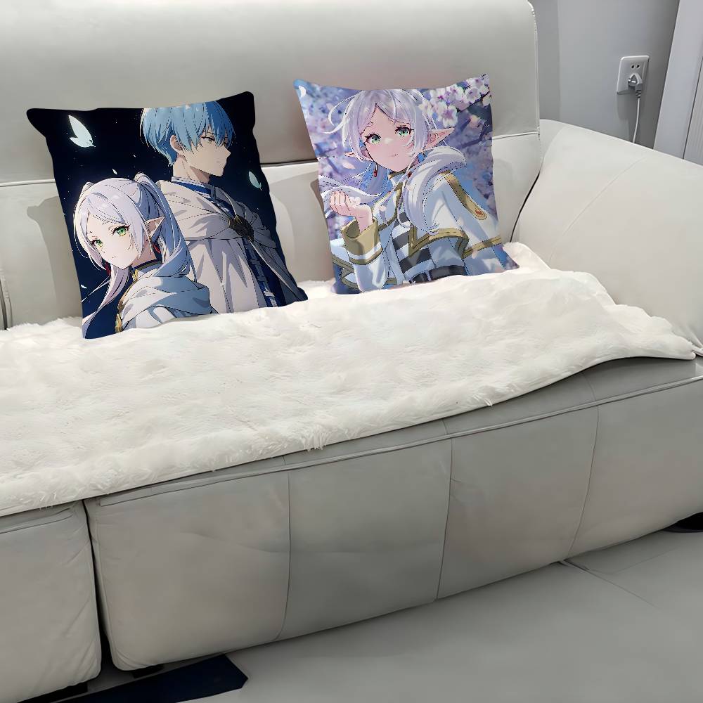 Anime F-FrierenS Pillow Case Removable Washable Cushion Cover – All-Season Soft Linen