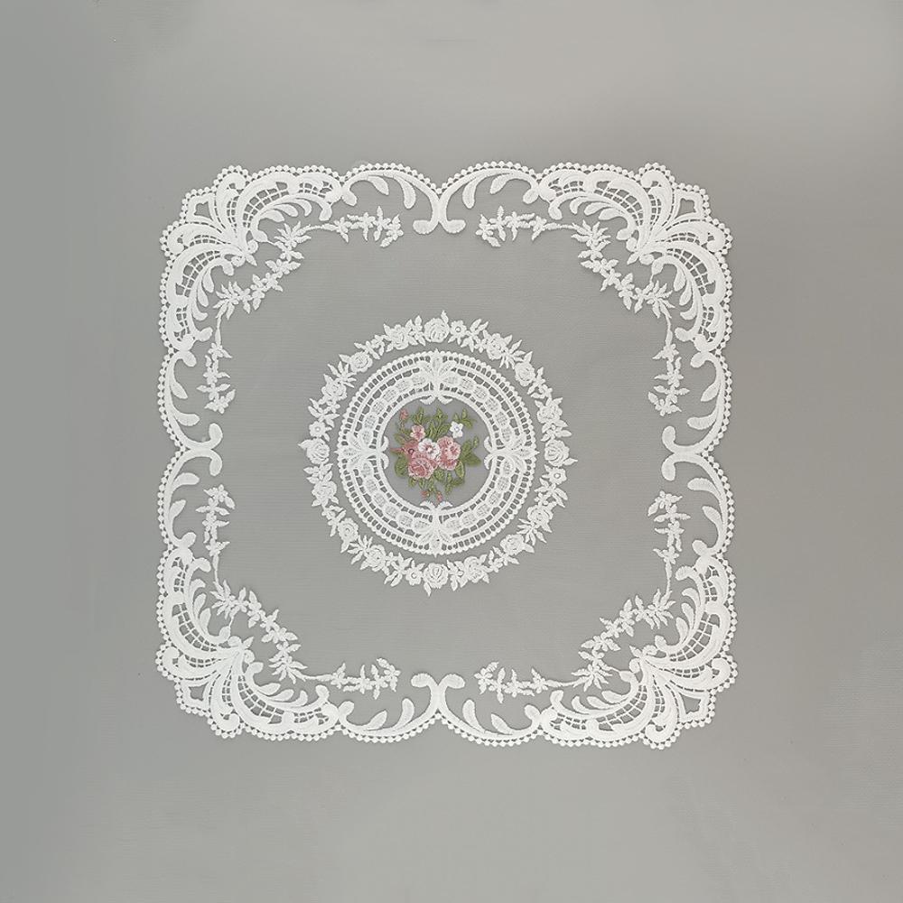 1PC Dinning Table Cover Embroidered Table Cloth Elegant Round Lace Tablecloth Coffee Coasters Napkin Party Wedding Decoration