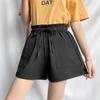 Summer Elegant High Waist Shorts Women Casual Solid Wide Leg Loose Short Pants Bottom Pocket Trousers A-line Pants
