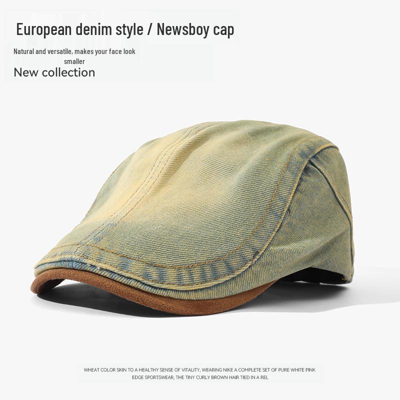 Berretto Newsboy Retro Trendy Stile Hong Kong - Berretto Unisex Minimalista Moda Primavera