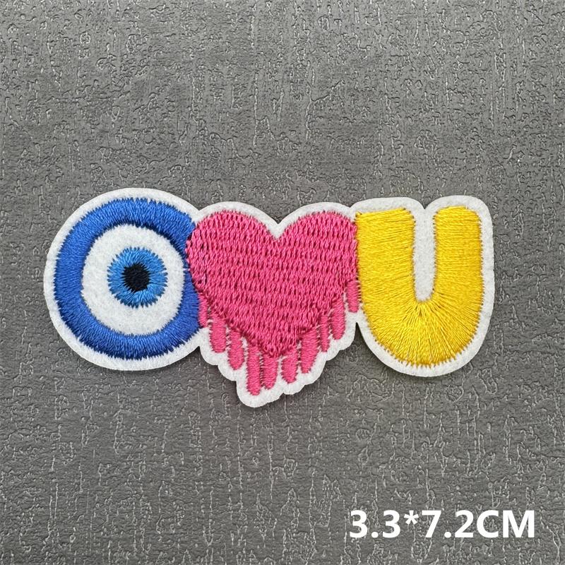 Cartoon Patch Diy Embroidery Patches For Clothing Stripes Badge Letterdice Patches For Jacket Iron On Patch On Clothes