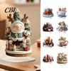 Christmas Tabletop Ornaments Candle Ornament, 2D Flat Acrylic Ornament with Base, Tree Decorations Snowman Reindeer Festive Table Centerpiece