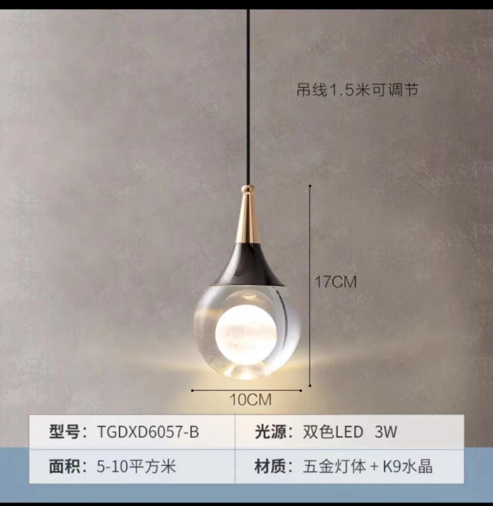 Europe Restaurant Decor Crystal Led Ball Pendant Light Sconce Night Lamparas Bedroom Kitchen Chandelier Lamp Dining Room Lights