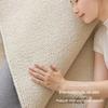 Cream Solid Color Anti-Scratch Bedroom Carpet - Thick Woven Imitation Sisal Floor Mat for Photography & Sound Insulation