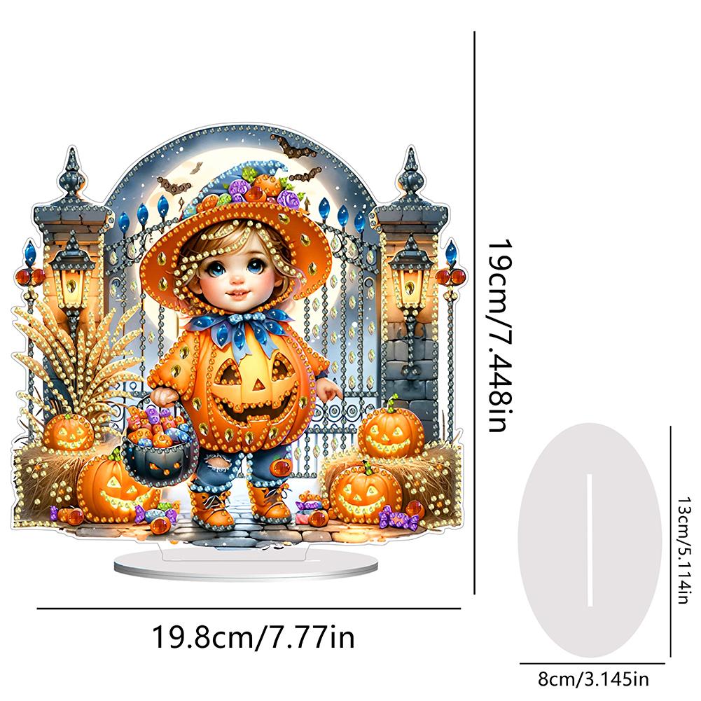 Acrylic Halloween Theme Diamond Painting Tabletop Ornaments Kit Table Top Diamond Painting Ornament Kits Home Bedroom Decoration