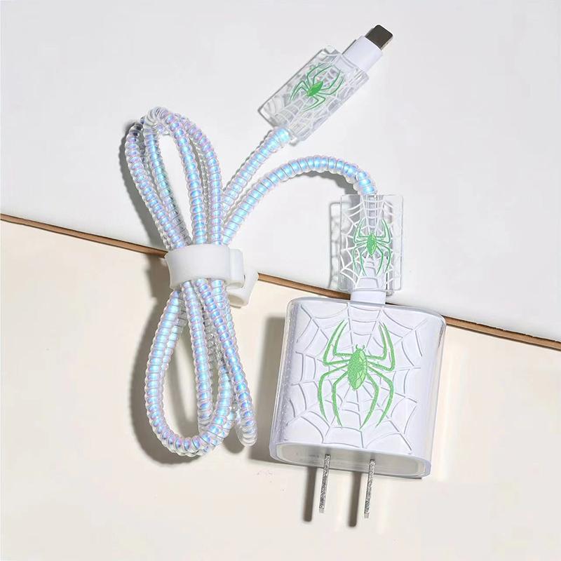 

Защитные чехлы для зарядного устройства Ins Паук Бабочка Чехол для зарядного устройства Защита от переломов Органайзер для кабеля Для зарядного устройства Ip 18/20 Вт Для Iphone12 13 14