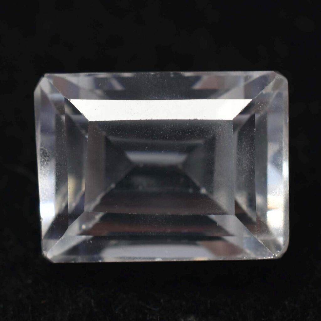 8.50 Ct Naturalny Biały Szafir AA+ CERTYFIKOWANY Idealny Szmaragdowy Szlif Luźny Kamień Y-39251481