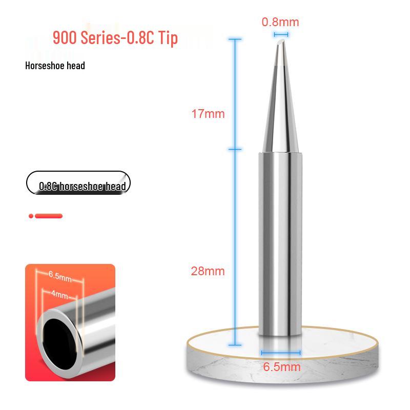 900 High Temp 400°C Soldering Iron Tip for 936 Station - Internal Heat, Constant Temp, K Horseshoe Tip