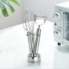 Stainless Steel Toothbrush Holder, Makeup Brush Organizer with 6 Slots, Wall Mounted Bathroom Storage for Electric Toothbrush