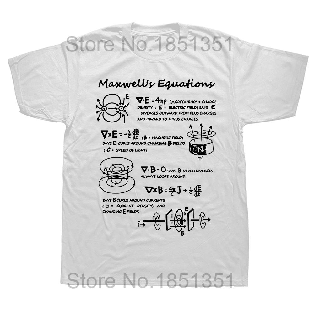 Funny Electromagnetic Physics Maxwell Equation Formula T Shirts Graphic Cotton Birthday Gifts Summer Style Tshirt Mens Clothing
