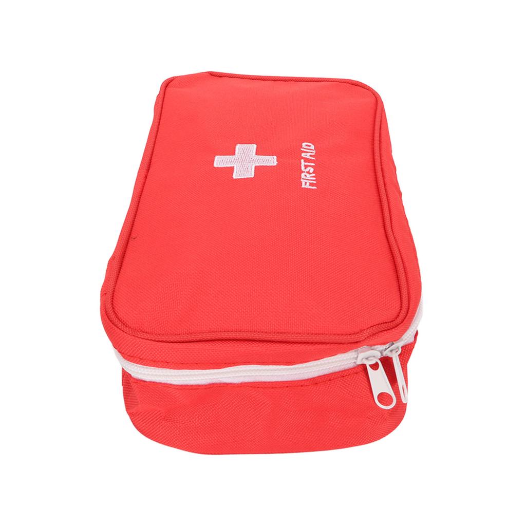 Empty First Aid Bag Waterproof Large Capacity Emergency Medicine Pouch for Outdoor Red