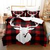 Elk Bed Three-Piece Set 3D Digital Printing Quilt Cover Pillowcase