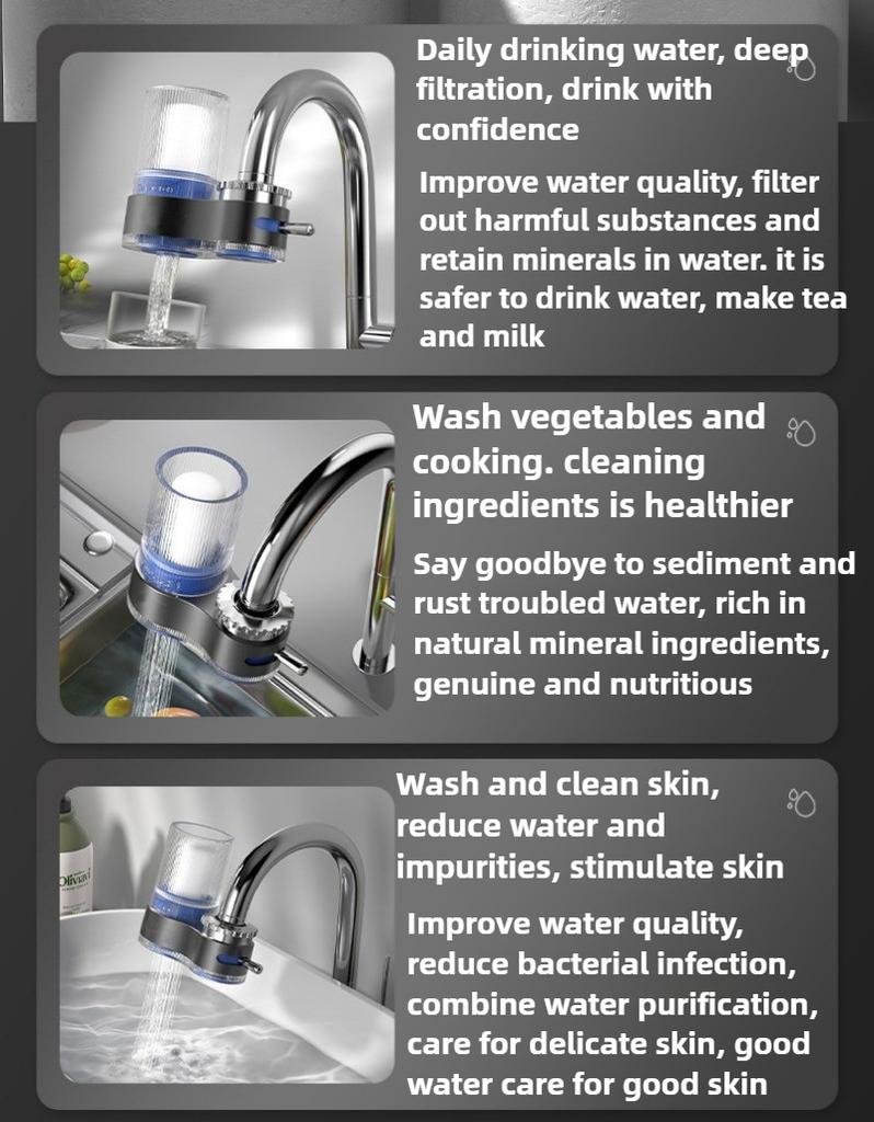 Water Purifier Faucet Filter Household Tap Water Direct Drinking Front Scale Inhibitor Kitchen Water Purifier Double Outlet