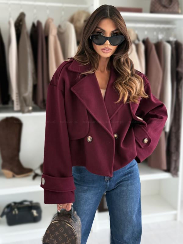 New in autumn and winter, solid color simple long-sleeved casual short woolen jacket women's clothing