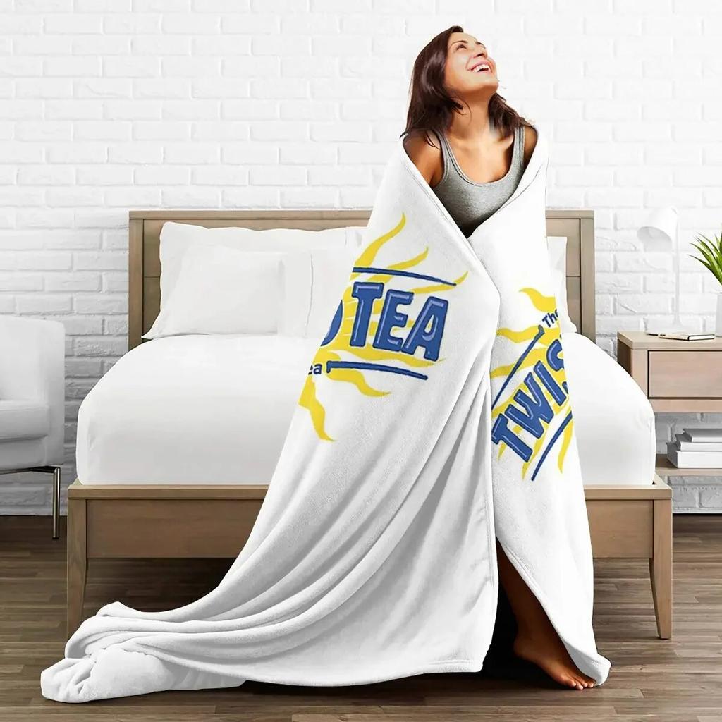 Twisted Tea Blankets Soft Warm Flannel Throw Blanket Cover for Bed Living room Picnic Travel Home Sofa