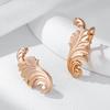 Fashion Glossy Dangle Earrings For Women  Rose Gold Color Simple Ethnic Pattern High Quality Daily Fine Jewelry