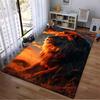 Lion Print Carpet with Sunset Design, Bold Animal Rug for Home Decor Suitable for use as an anti-slip for living room bedroom sofas