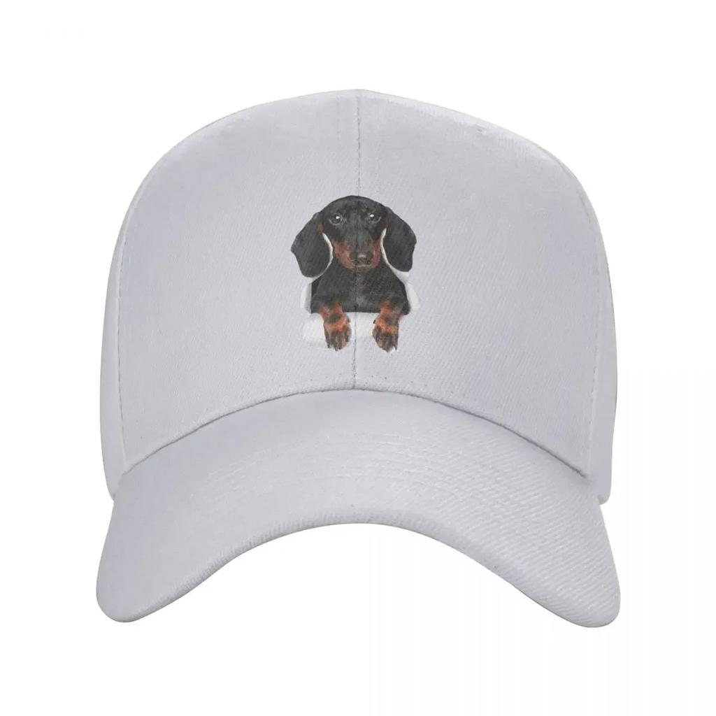 Custom Cool Dachshund Baseball Cap Women Unisex Adjustable Adult Badger Sausage Wiener Dog Dad Hat Hip Hop Sun Hat