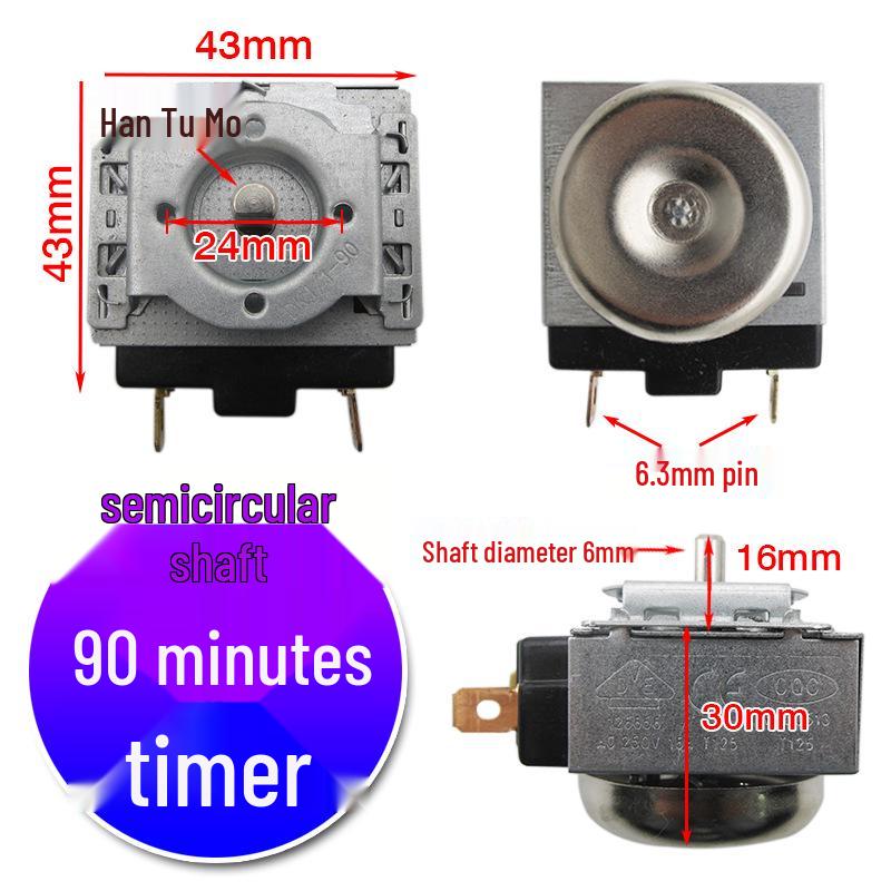 Timer per pentola a pressione elettrica e friggitrice ad aria con campanello, 60/90/120 Min, Interruttore temporizzatore a semicerchio/asse a croce