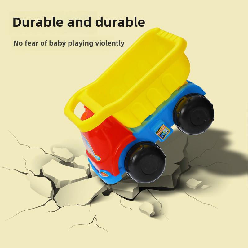 Strandspielzeug-Set für Kinder: Sandwerkzeuge, Sanduhr, Spielzeugauto und Eimer