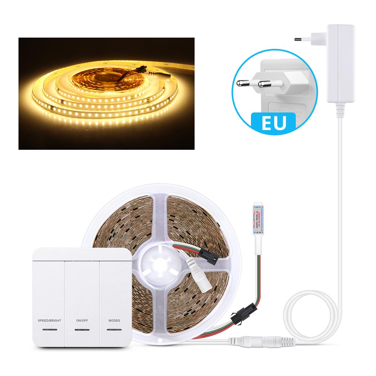 

5 м 10 м/рулон светодиодная лента для скачек на лошадях 24 В 120 светодиодов/м бегущая вода течет световая лента с беспроводным контроллером RF 5M