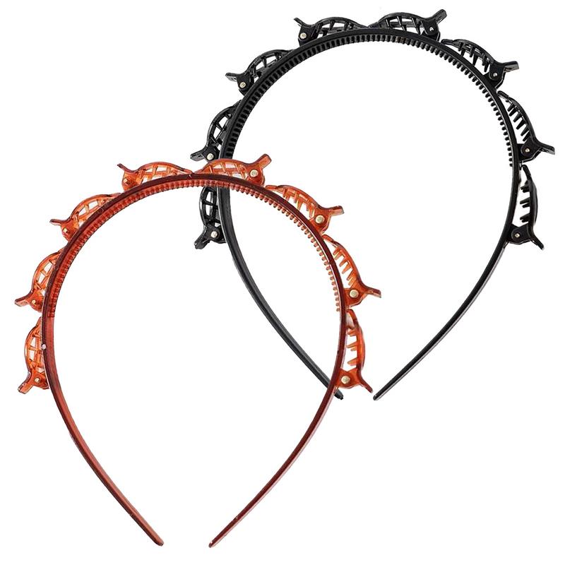 Bangs Hairstyle Hairpin Hairstyle Hairpin Headband Toothed Braid Tool Professional Weave Bangs Clip Hair Accessories For Girls