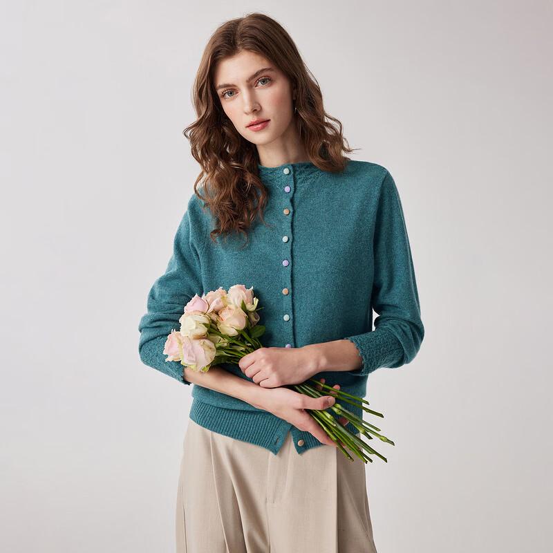 Zhaojun Women's 2026 Autumn/Winter 100% Cashmere Cardigan
