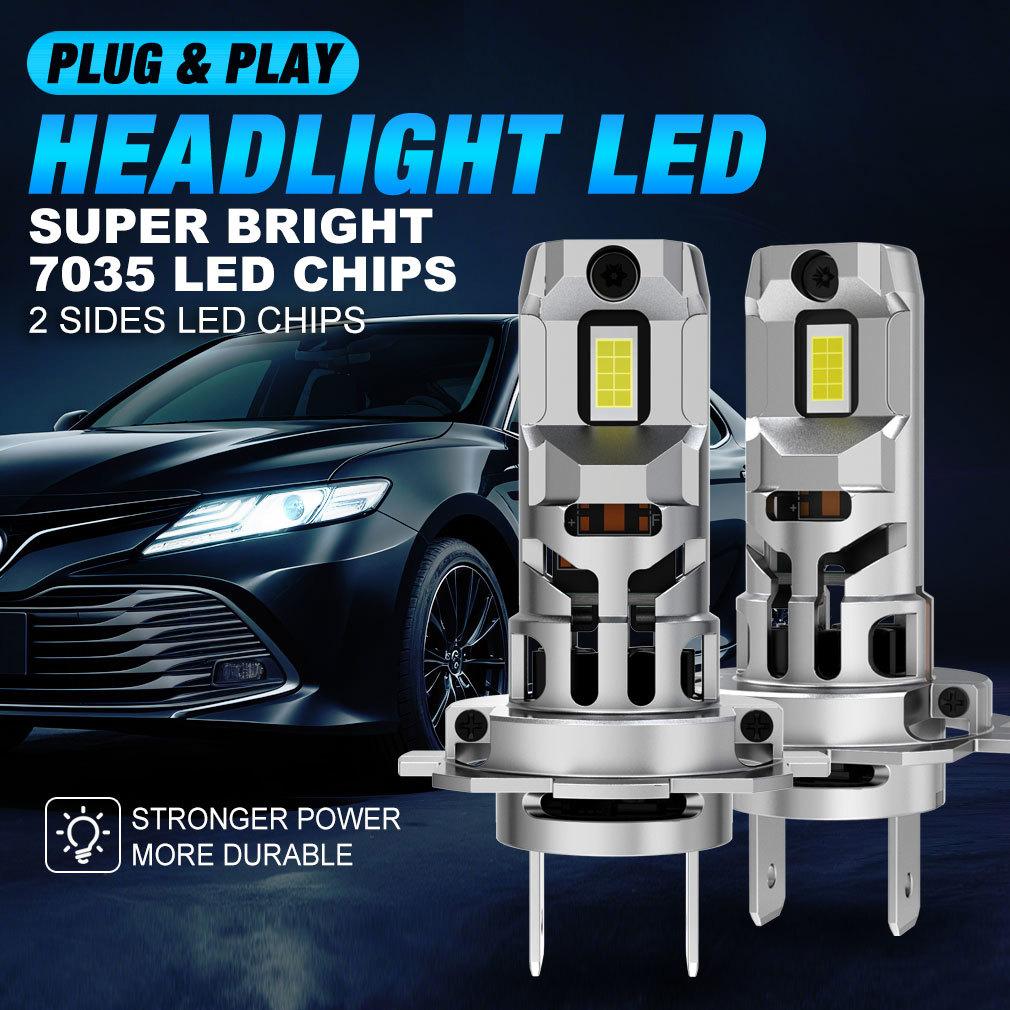 2 buc H7 LED Far Canbus Becuri Mini Wireless 30000LM 80W 6000K CSP pentru Far Auto Lămpi Auto Turbo Automobil Plug&Play Lumină de Ceață 12V