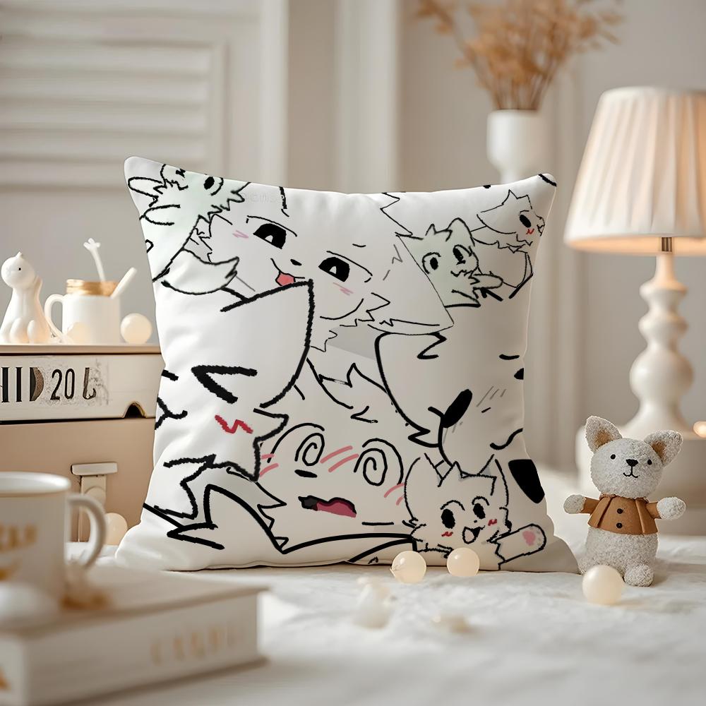 Boykisser Silly Cat Cushion Cover Pattern Printed Pillowcase For Living Room Sofa Cushion Cover & Bedroom Decor