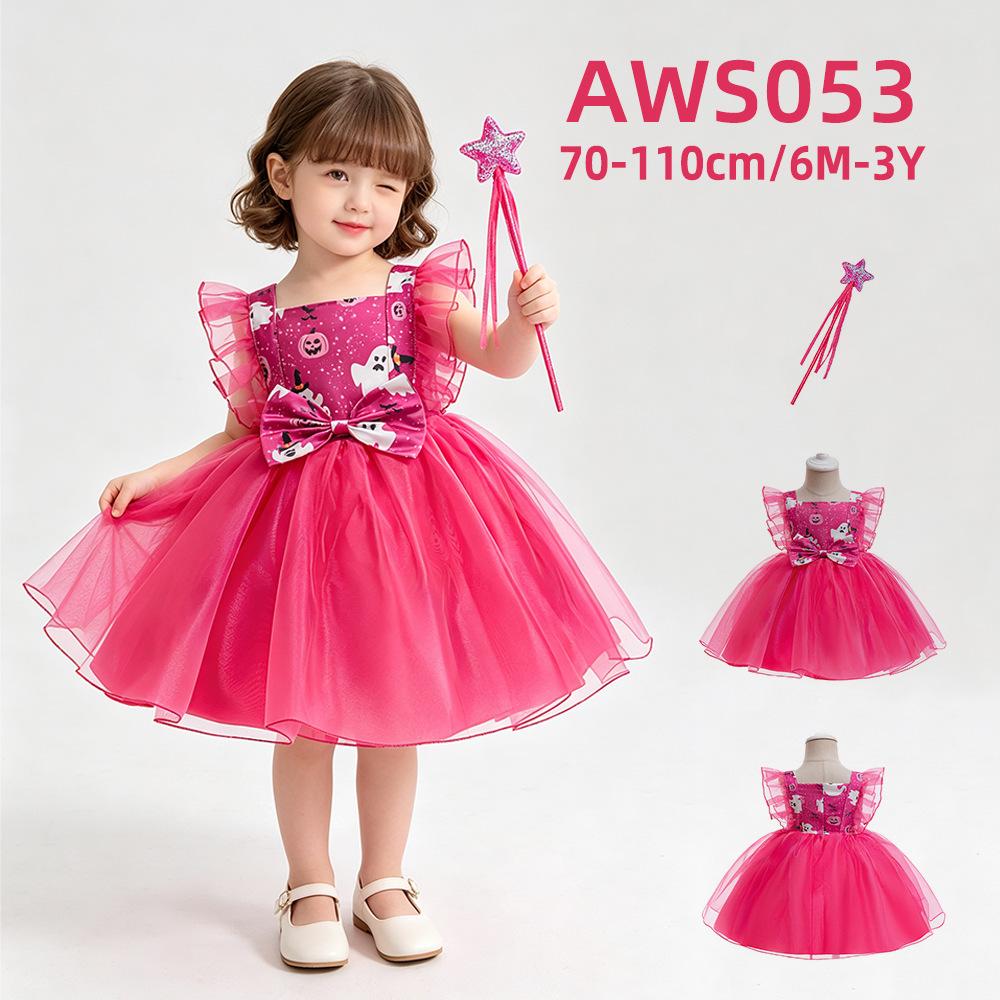 Satijnen Prinsessenjurken Collectie voor Kinderen, Halloween Meisjes Rollenspel Formele Jurk