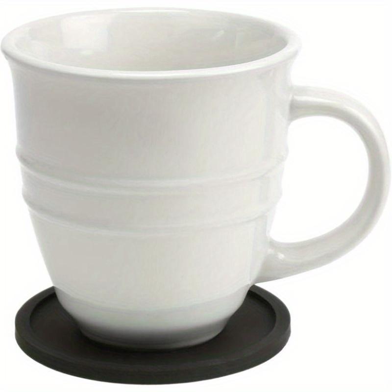 2/4pcs Non-Slip Silicone Drink Coasters - Large Black Cup Coaster Set for Outdoor & Indoor Drinks - Anti Stain & Heat Resistant