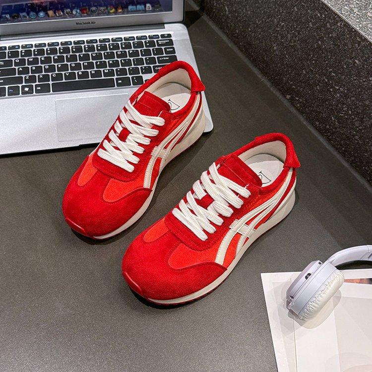 Retro fashion lace-up Forrest Gump shoes 2025 summer new versatile casual little white shoes women's breathable sports moral training shoes